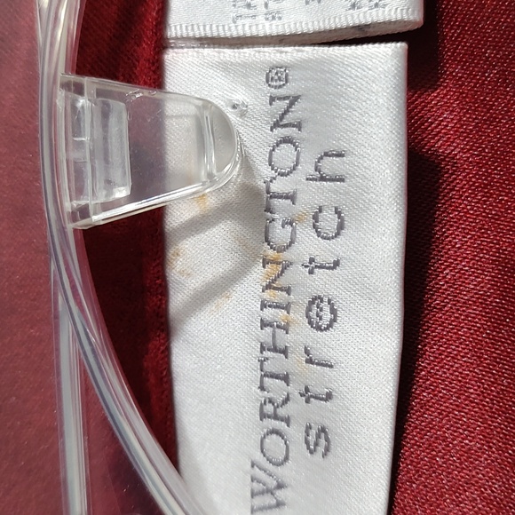 Wine Suede Like Worthington Blazer / Jacket sz 26 Womans - Picture 6 of 8